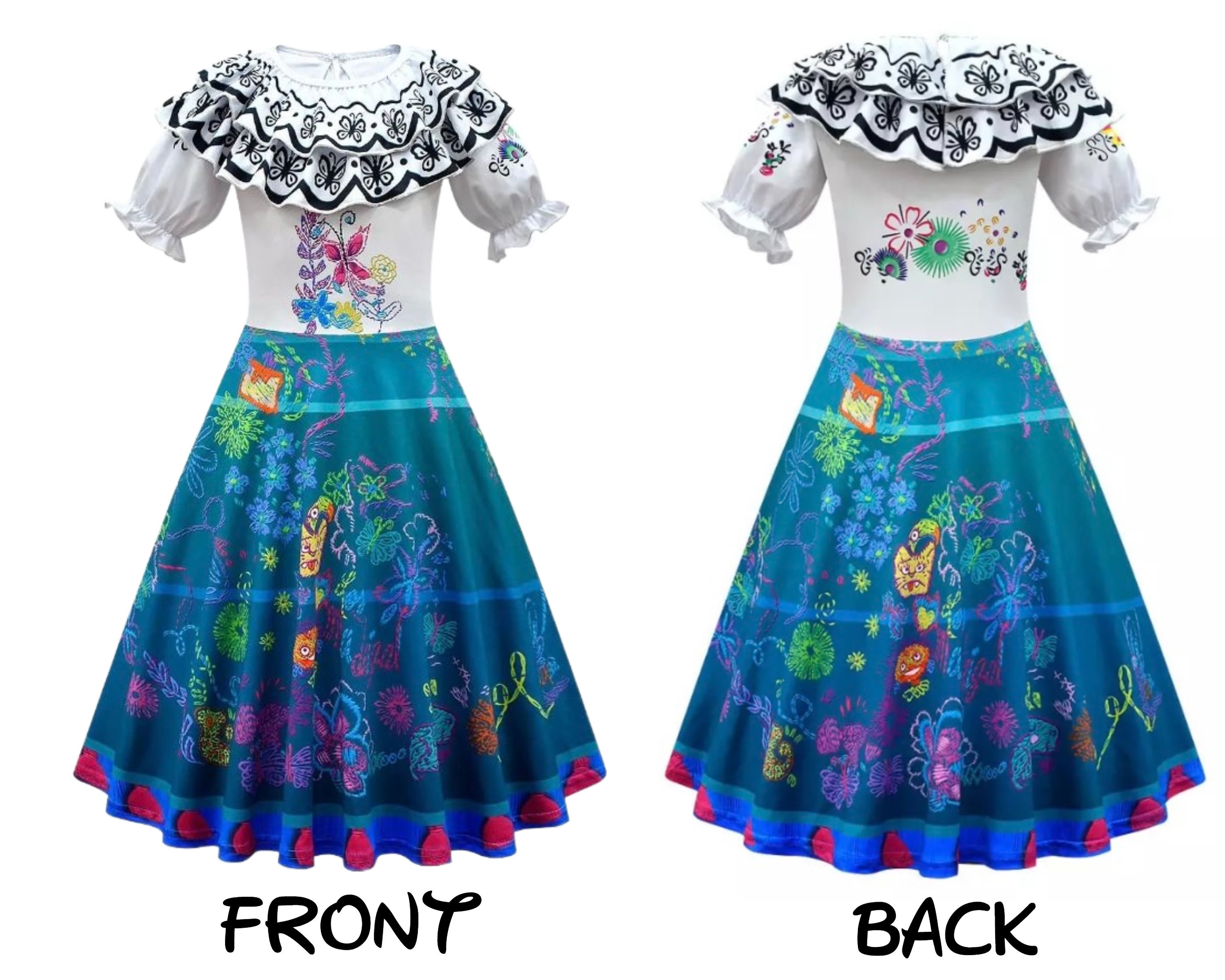 Mirabel Dress Child Sizes Encanto Costume Disney World Vacation Outfit  Disneyland Cosplay Halloween Dress up Clothes Madrigal -  Finland