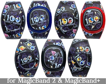Disney 100th Anniversary Skin for MagicBand 2.0 or MagicBand+ | Magic Band Decal | Disney Trip | Fits Child & Adult Magic Band | Characters