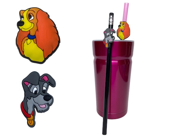 Lady & the Tramp Straw Buddies | Pencil Topper | Birthday Party