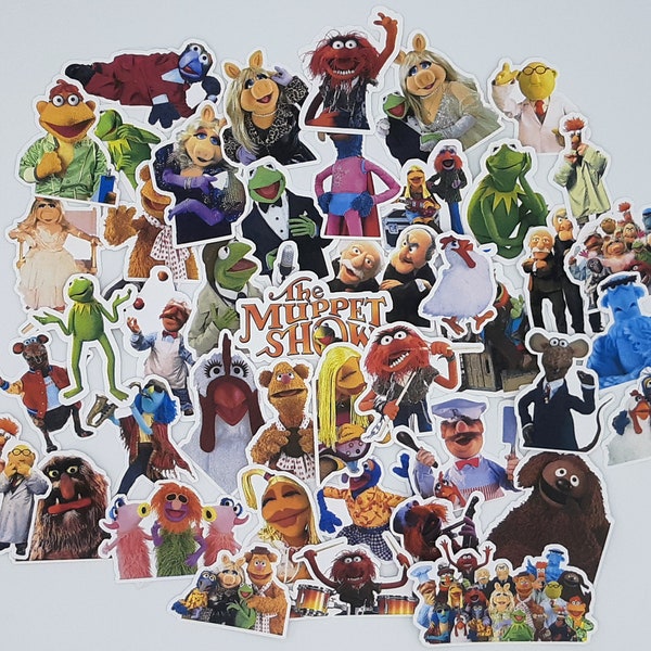 Muppet Stickers | Vinyl Sticker for Laptop, Scrapbook, Phone, Luggage, Journal, Party Decoration | Assorted Stickers