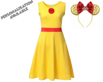 Adult Belle Dress | Beauty & the Beast Disney Costume | Disney World Vacation Outfit | Disneyland Cosplay | Halloween Dress Up Clothes