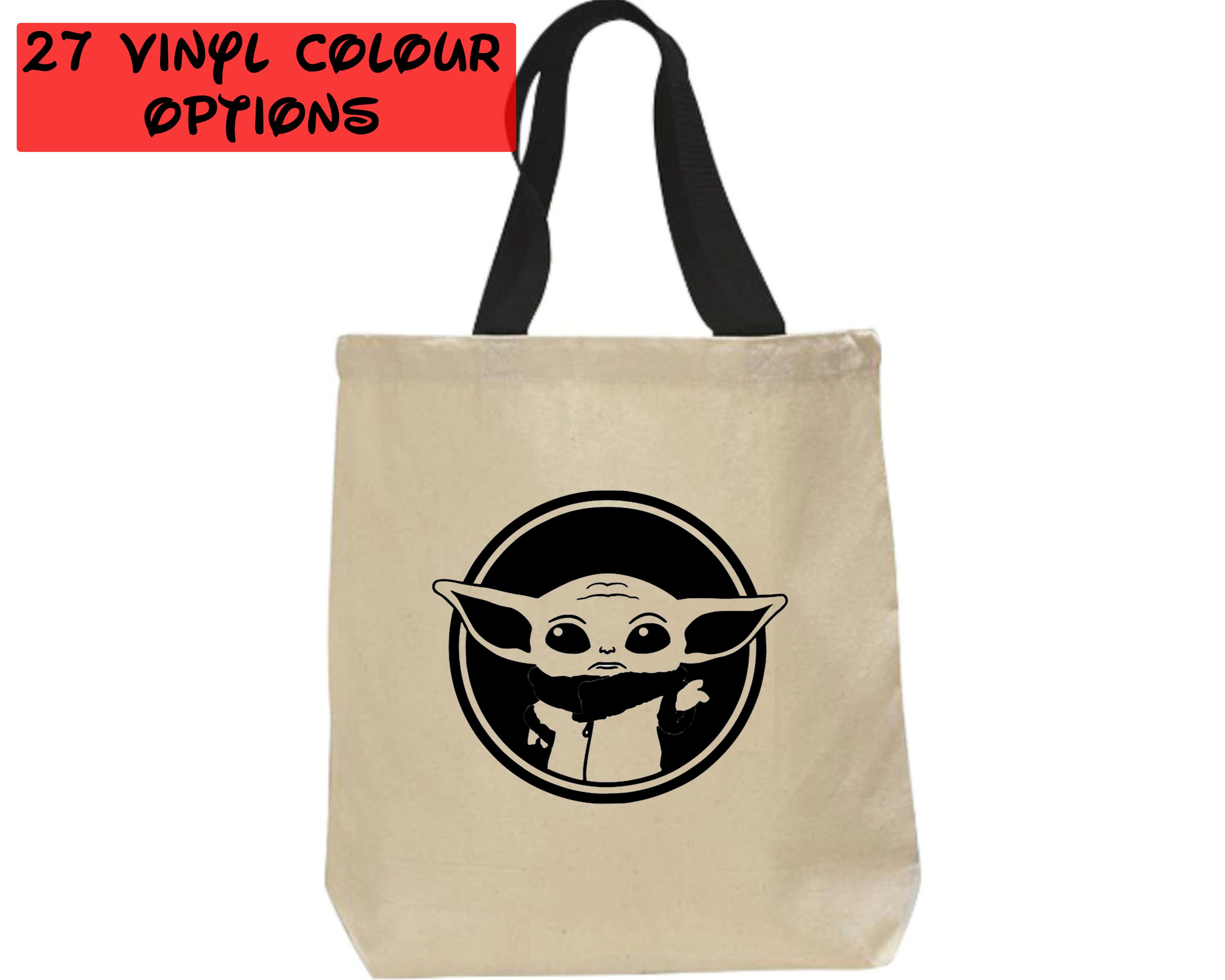 Mandalorian Tote Reusable Grocery Baby Yoda Bag Gift Bag Beach Disney Star Wars Collectables