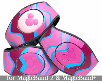 Tomorrowland Bubblegum Wall Skin for MagicBand 2 or MagicBand+ | Disney World Magic Band Decal | Magic Kingdom | For Child & Adult MagicBand