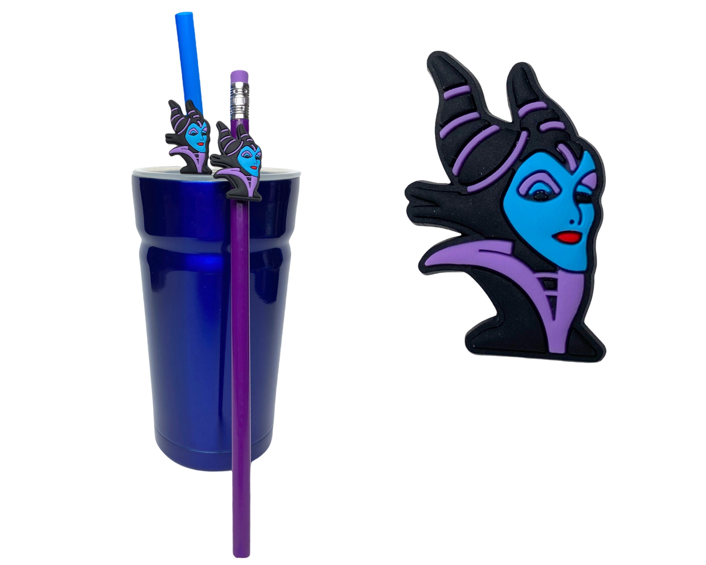 Maleficent Mouse Straw Topper, Disney Villains,mickey Straw Topper, Straw  Topper, Straw Buddy, Disney Straw Toppers,custom Made Straw Topper 