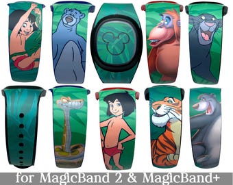 Jungle Book Skin for MagicBand 2.0 or MagicBand+ | Mowgli, Baloo, Bagheera Magic Band Decal | Disney World Sticker | Fits Child & Adult Band