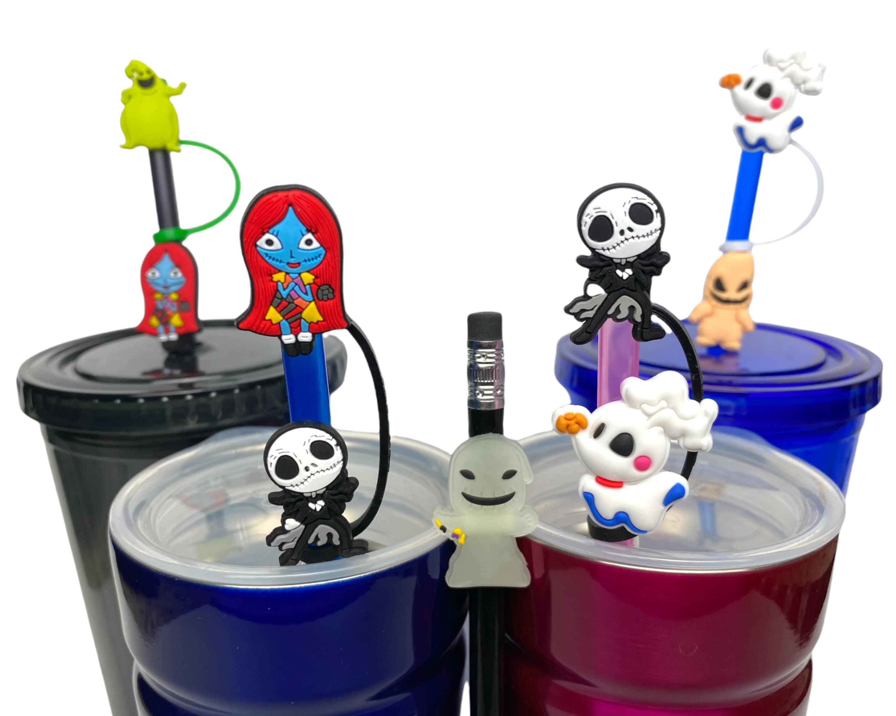 Jack Skellington Straw Topper, Jack Skellington, Straw Buddy, Tumbler  Accessories, Nightmare Before Christmas 