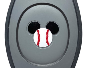 Baseball Decal for MagicBand 2 or MagicBand+ | Sports Vinyl Sticker for Magic Band Puck Mickey | Character Decoration for Disney World Trip