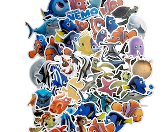 Finding Nemo Stickers | Vinyl Sticker for Laptop, Scrapbook, Phone, Luggage, Journal, Party Decoration | Assorted Stickers