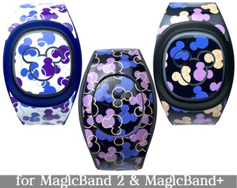 Disney 100th Anniversary Skin for MagicBand 2 or MagicBand+ | Magic Band Decal | Disney Trip | Fits Child & Adult Magic Band | Purple Mickey