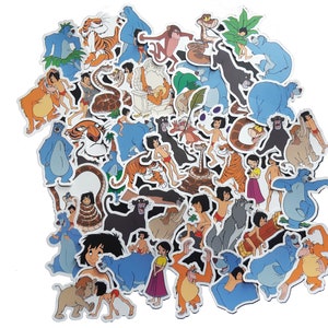 The Jungle Book Stickers | Vinyl Sticker for Laptop, Scrapbook, Phone, Luggage, Journal, Party Decoration | Assorted Stickers