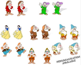 Snow White & the 7 Dwarfs Earrings | Disney World Trip Accessories | Gift for Disney Fan | Disneyland Jewelry | Studs | Bounding Costume