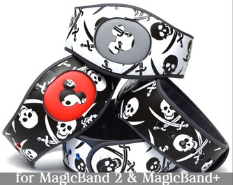 Pirate Skull & Swords Skin for MagicBand 2 or MagicBand+ | Pirates of the Caribbean Magic Band Decal | Disney Trip | For Child or Adult Band