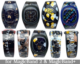 Happy New Year Skin for MagicBand 2 or MagicBand+ | Magic Band Decal | Disney Trip | Fits Child & Adult Magic Band | DisneyBand