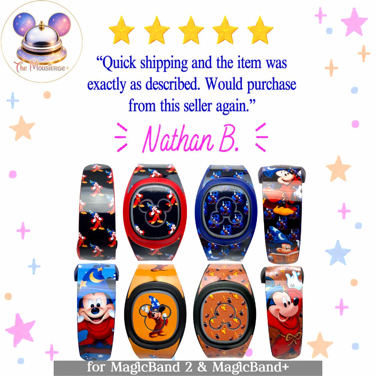 Sorcerer's Apprentice Mickey Skins for Magicband 2.0 or Magicband+