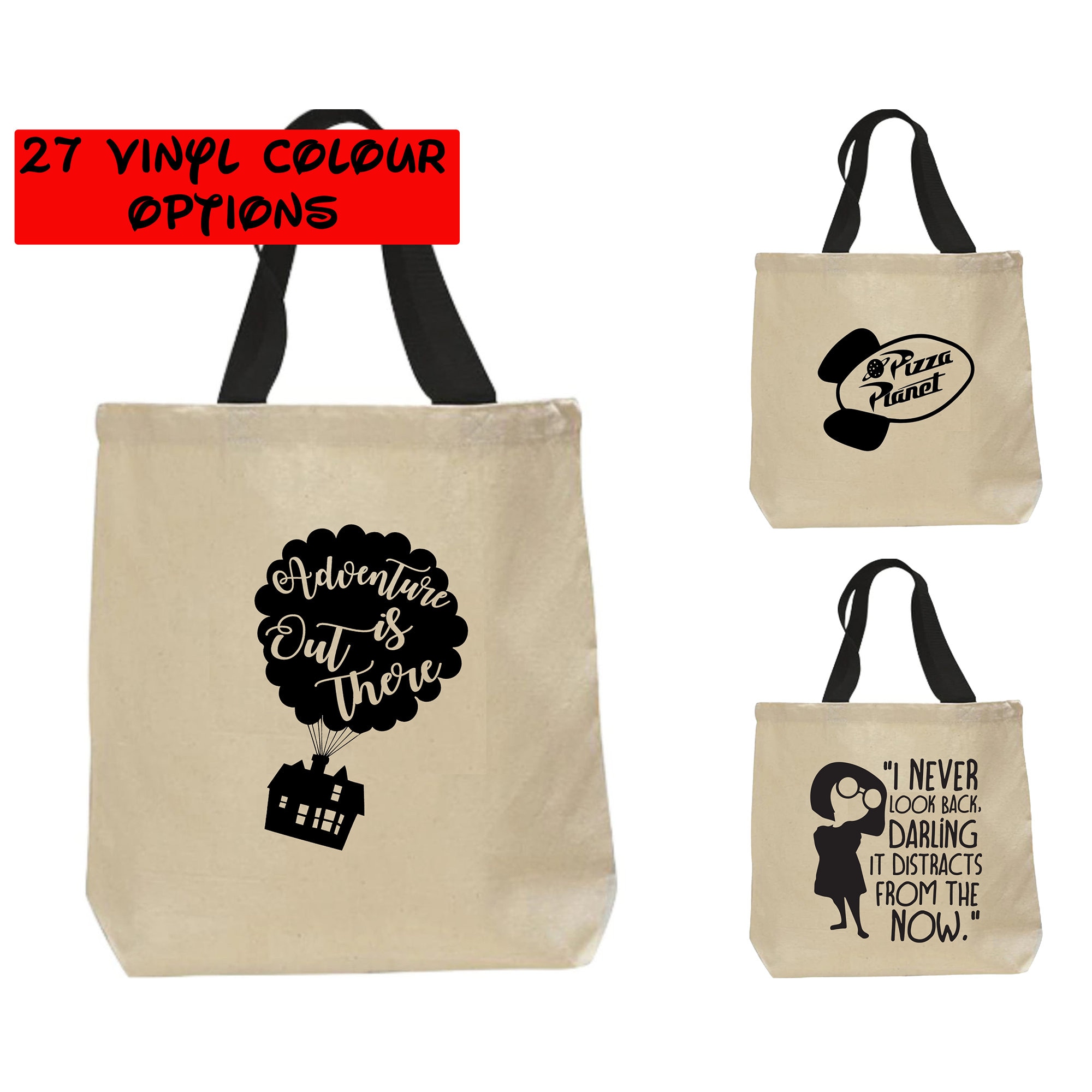 Custom Pixar Tote Bag Disney Canvas Tote Bag Etsy UK