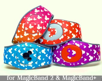 Hidden Mickey Skin per MagicBand 2 o MagicBand+ / Topolino Magic Band Decal in 10 colori e arcobaleno / Adatto a fascia per bambini e adulti