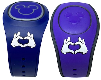 Mickey Heart Hands Decal for MagicBand 2, MagicBand+ & DisneyBand+ | Love Magic Band Decal | Vinyl Sticker Decoration Disney World Trip