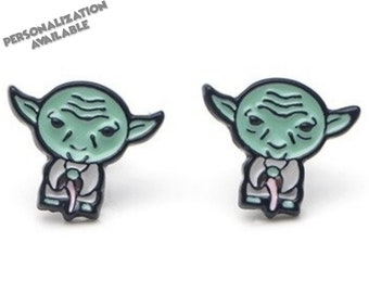 Star Wars Yoda Earrings | Star Wars Earrings | Disney Earrings | Galaxy's Edge Earrings | Star Wars Jewelry | Disney Jewelry | Yoda Jewelry