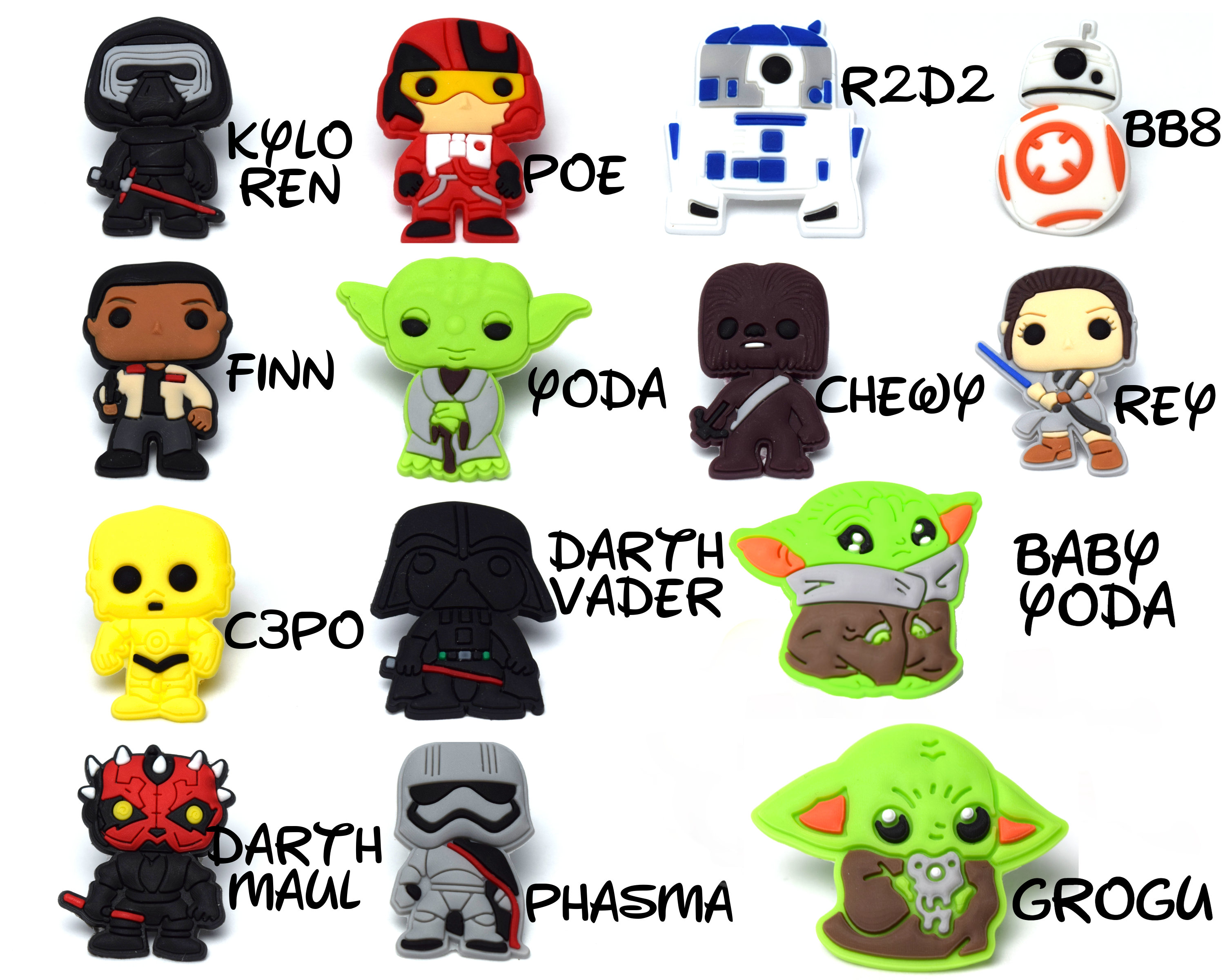 Character Silicone Straw Toppers star Wars 