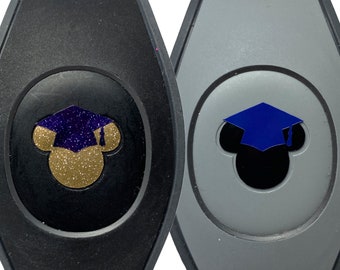 Graduation Mickey Decal for MagicBand 2.0 or MagicBand+ | Grad Cap Magic Band Decal | Vinyl Sticker for Puck | Decoration Disney World Trip