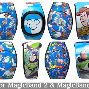 Toy Story Skin for MagicBand 2.0 or MagicBand+ | Magic Band Decal | Disney Trip | Fits Child & Adult Magic Band | Woody Buzz Lightyear Rex