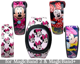 Minnie Mouse Skin for MagicBand 2.0, DisneyBand+ or MagicBand+ | Magic Band Decal | Disney Trip | Fits Child & Adult Magic Band | Pastel