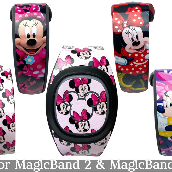 Minnie Mouse Skin for MagicBand 2.0, DisneyBand+ or MagicBand+ | Magic Band Decal | Disney Trip | Fits Child & Adult Magic Band | Pastel