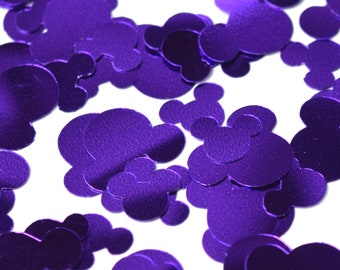 Purple Foil Mickey Mouse Confetti | Purple Foil Mickey Confetti | Mickey Decorations | Disney Confetti | Disney Birthday Party Decorations