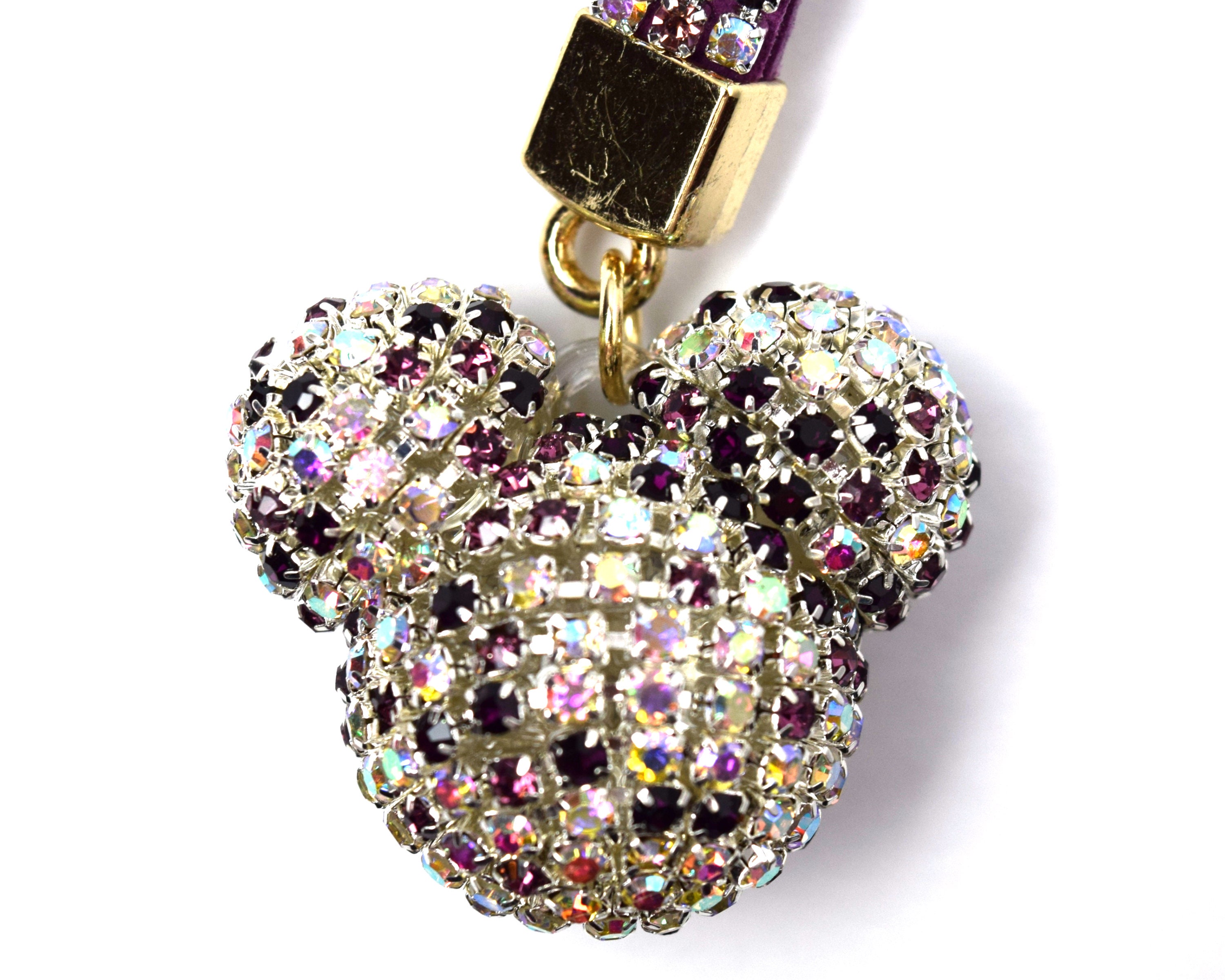 MINNIE MOUSE PENCIL Bling Crystal Charm & Top PINK or DIAMOND CLEAR Black DISNEY 