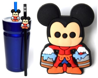 Sorcerer Mickey Straw Buddies | Fantasia Fantasmic Pencil Topper | Birthday Party Loot Bag Gift | Tumbler Decoration | Reward or Prize