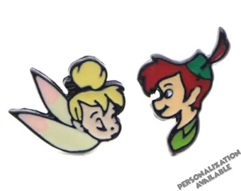 Tinkerbell & Peter Pan Earrings | Gift for Disney Fan | Mix and Match Studs | Peter and Tink | Disney Trip Jewelry | Fairy Earrings