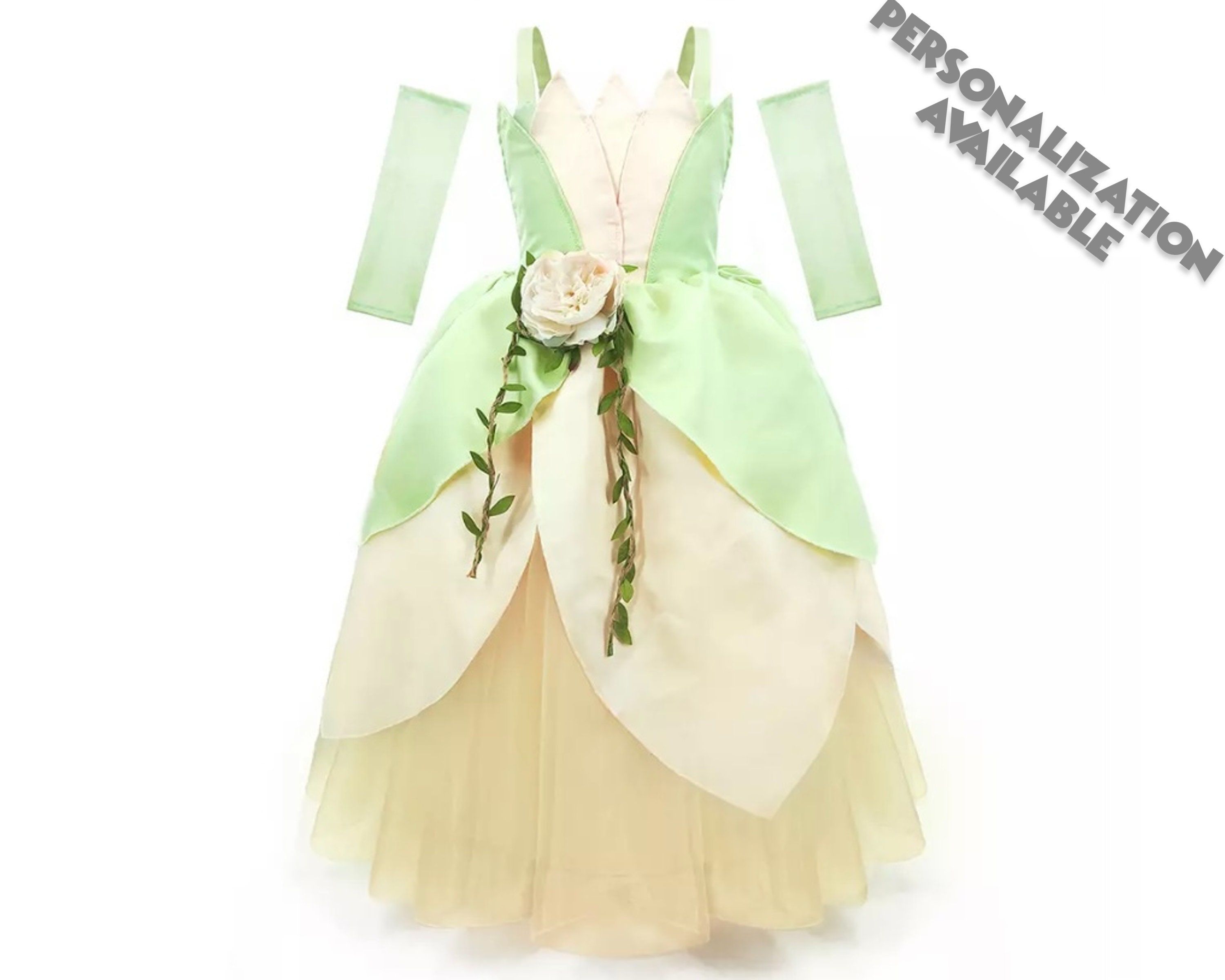 Disney Officiel Classic Princesse Tiana Déguisement, Deguisement Halloween  Enfant, disponible en taille S