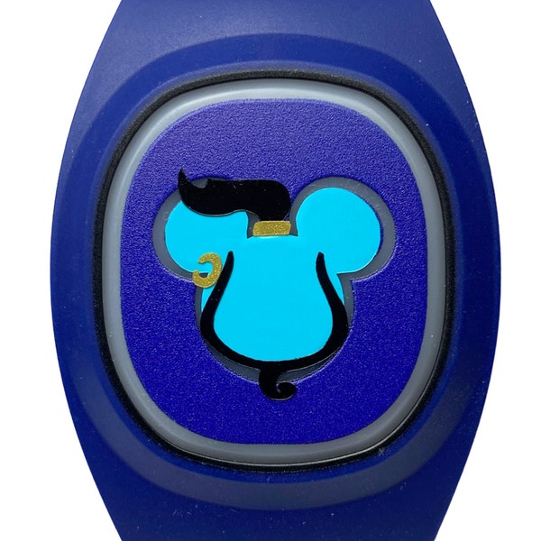 Genie Decal for MagicBand 2 or MagicBand+ | Aladdin Vinyl Sticker for Magic Band Mickey | Cartoon Character Decoration for Disney World