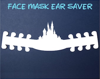 Castle Face Mask Ear Saver | Plastic Mask Extender | Disney Ear Protector | Adjustable Adapter | Mask Clips | Disney Trip | Ready to Ship