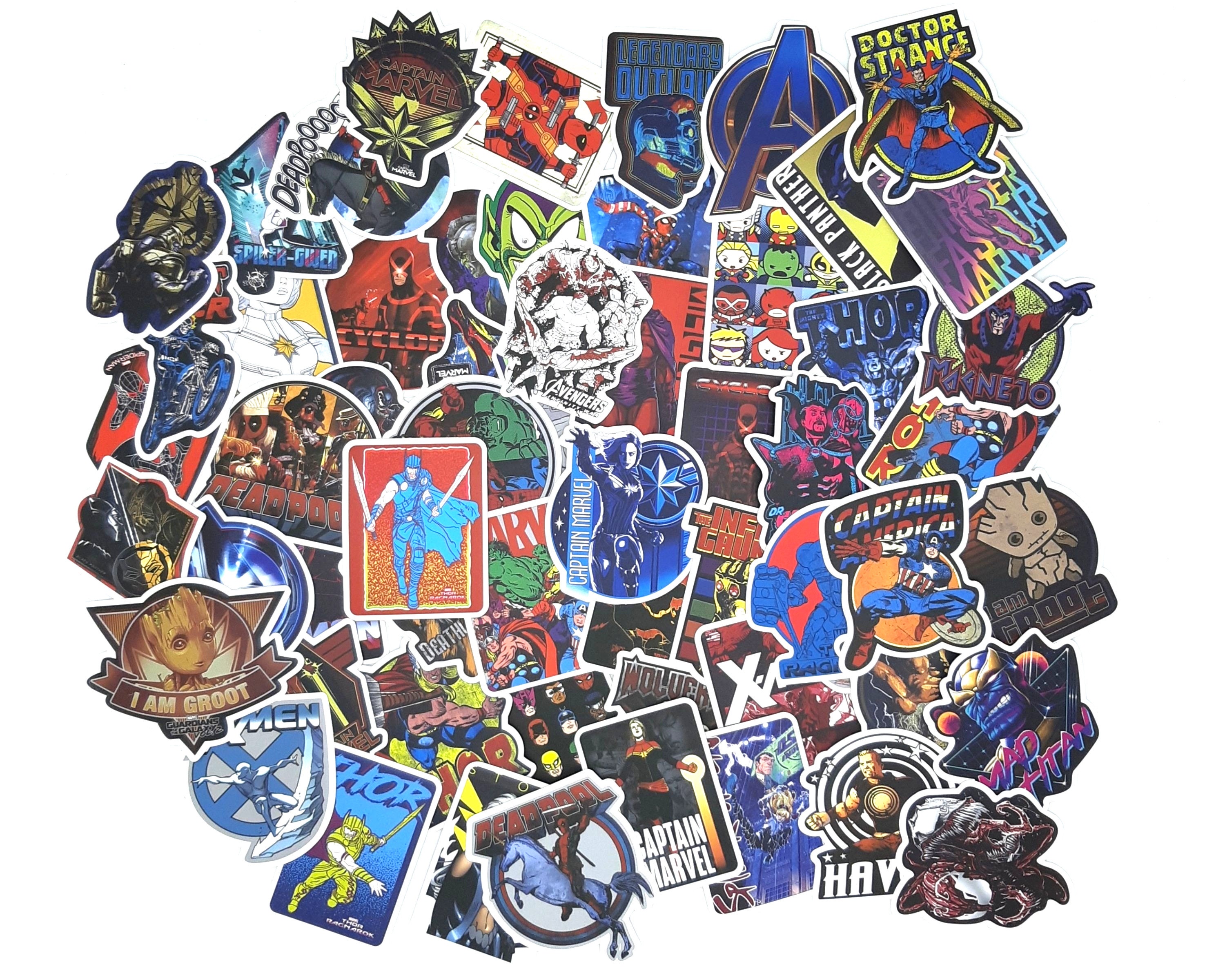 Marvel Character Stickers Vinyl Sticker for Laptop, Scrapbook, Phone