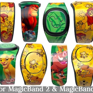 Lion King Skin for MagicBand 2.0 or MagicBand+ | Simba, Timon and Pumbaa Magic Band Decal | Disney World Sticker | Fits Child & Adult Band