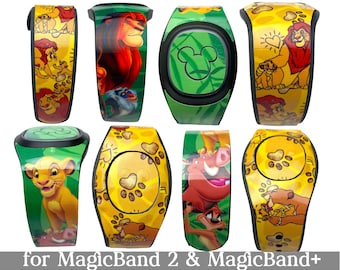Lion King Skin for MagicBand 2.0 or MagicBand+ | Simba, Timon and Pumbaa Magic Band Decal | Disney World Sticker | Fits Child & Adult Band