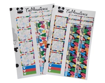 Disney Balloon Planner Stickers | Erin Condren | For LifePlanners Organizers Journal Calendars | Permanent and Removable