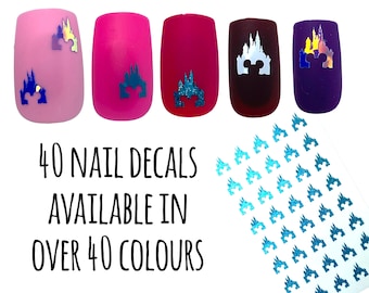 Mickey Castle Nail Decals | Vinyl Stickers | Nail Art | Gloss, Glitter, Metallic, Pearl, Opal Colours | Disney World | Disneyland | Cruise
