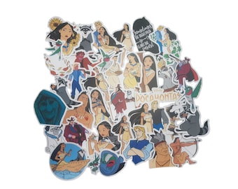 Pocahontas Stickers | Vinyl Sticker for Laptop, Scrapbook, Phone, Luggage, Journal, Party Decoration | Assorted Stickers