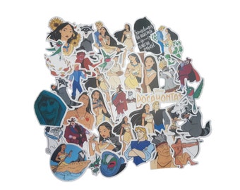 Pocahontas Stickers | Vinyl Sticker for Laptop, Scrapbook, Phone, Luggage, Journal, Party Decoration | Assorted Stickers