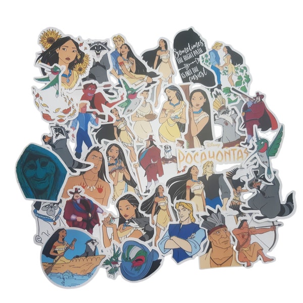 Autocollants Pocahontas | Sticker vinyle pour ordinateur portable, scrapbooking, téléphone, bagage, journal, décoration de fête | Autocollants assortis