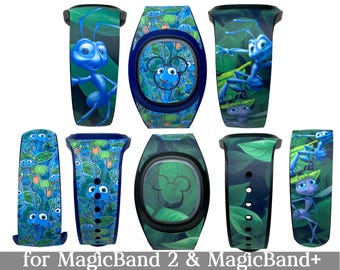 A Bug's Life Skins for MagicBand 2.0 or MagicBand+ | Magic Band Decal Decoration | Flik, Atta | Fits Child & Adult Magic Band