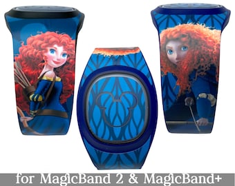 Brave Skins for MagicBand 2.0 or MagicBand+ | Merida Magic Band Decal | Disney World | Fits Child & Adult Band | Disneyland, Disney Cruise