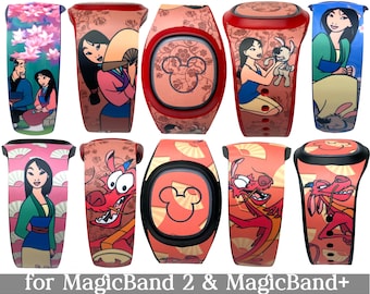 Mulan Skin for MagicBand 2.0 or MagicBand+ | Disney Princess Mushu Magic Band Decal | Disney Trip Sticker | Fits Child & Adult Band
