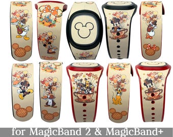 Thanksgiving Skins for MagicBand 2.0 or MagicBand+ | Mickey Minnie Donald Magic Band Decal | Disney World Trip | Fits Child & Adult Band