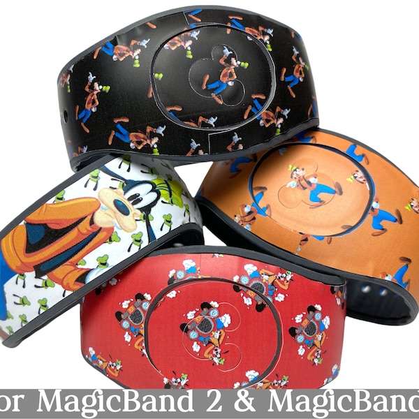 Goofy Skin for MagicBand 2.0 or MagicBand+ | Magic Band Decal Decoration | Disney World Trip Vinyl Sticker | Fits Child & Adult Magic Band