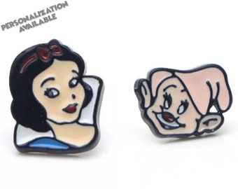 Snow White and Dopey Earrings | Disney Earrings | Snow White Earrings | 7 Dwarfs Earrings | Disney Jewelry | Dopey Jewelry | Fish Extender