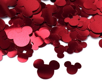 Red Foil Mickey Mouse Confetti | Red Foil Mickey Confetti | Mickey Decorations | Disney Confetti | Disney Birthday Party Decorations