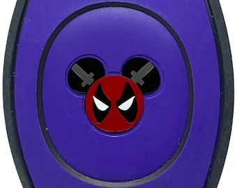 Deadpool Decal for MagicBand 2 or MagicBand+ | Marvel Superhero Vinyl Sticker for Magic Band Puck Mickey | Decoration for Disney World Trip